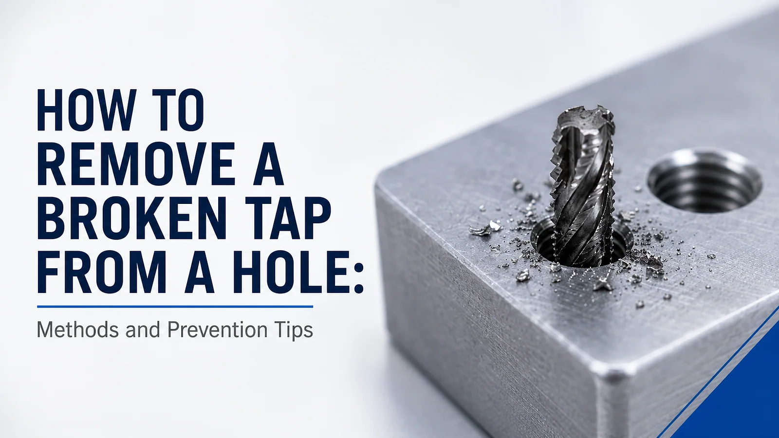 Broken tap in a threaded metal hole